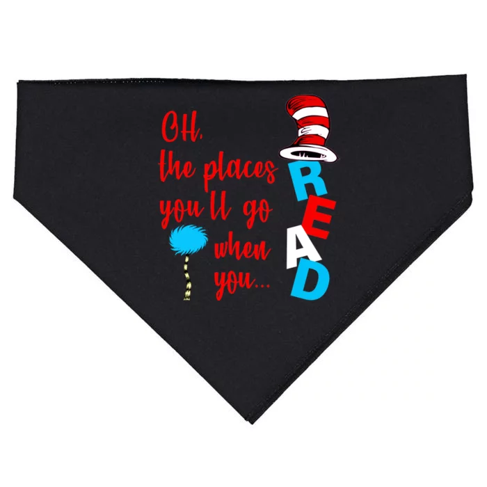 Oh The Places You'll Go When You Read USA-Made Doggie Bandana