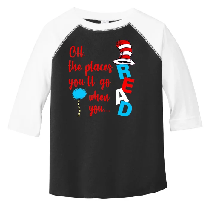 Oh The Places You'll Go When You Read Toddler Fine Jersey T-Shirt