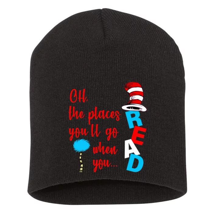 Oh The Places You'll Go When You Read Short Acrylic Beanie