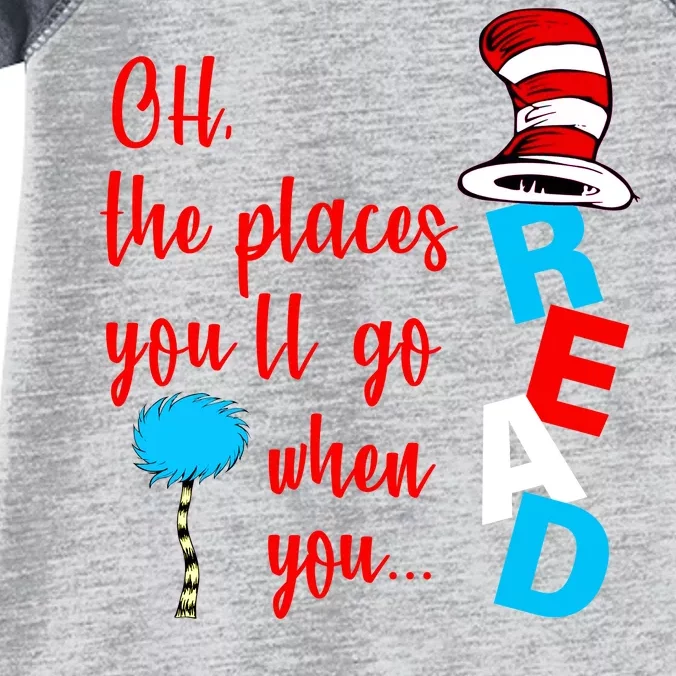 Oh The Places You'll Go When You Read Infant Baby Jersey Bodysuit