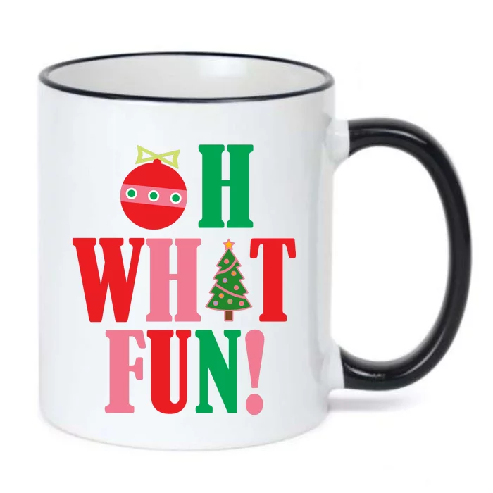 Oh What Fun Christmas Black Color Changing Mug