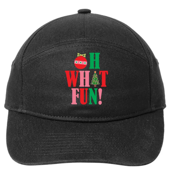 Oh What Fun Christmas 7-Panel Snapback Hat