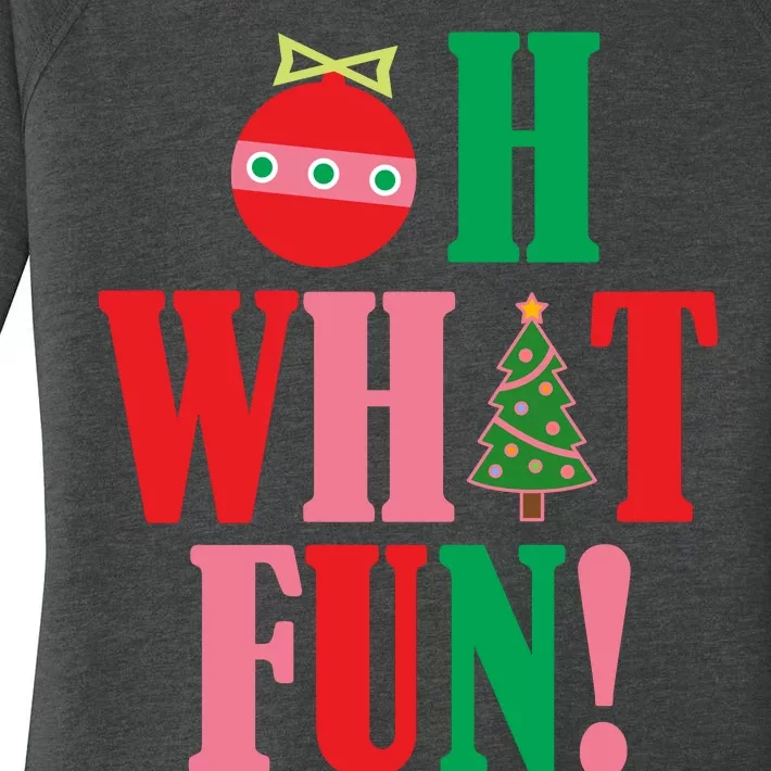 Oh What Fun Christmas Women's Perfect Tri Tunic Long Sleeve Shirt