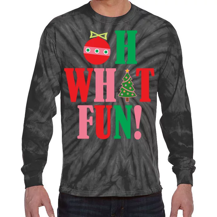 Oh What Fun Christmas Tie-Dye Long Sleeve Shirt