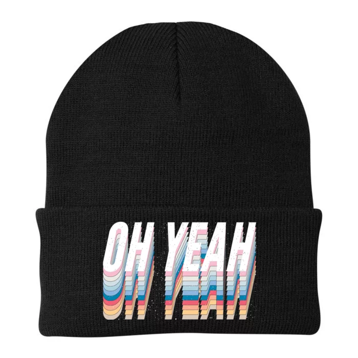 Oh Yeah! Funny Retro Knit Cap Winter Beanie