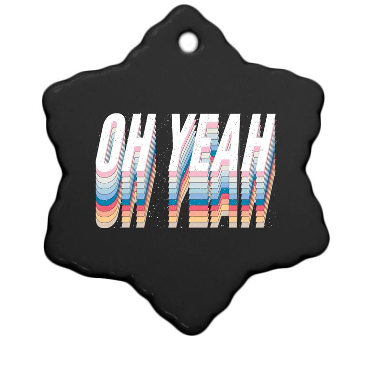 Oh Yeah! Funny Retro Christmas Ornament