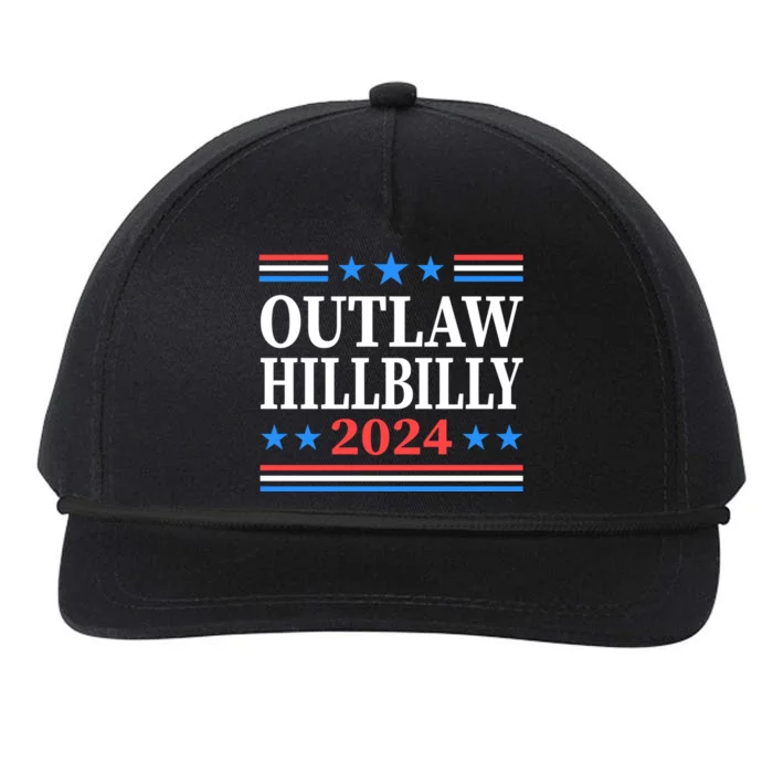 Outlaw Hillbilly 2024 Trump Vance Us Flag Vintage Snapback Five-Panel Rope Hat