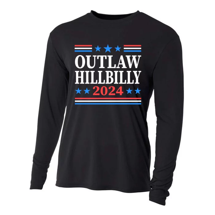 Outlaw Hillbilly 2024 Trump Vance Us Flag Vintage Cooling Performance Long Sleeve Crew