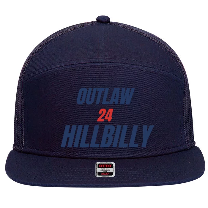 Outlaw Hillbilly 24 7 Panel Mesh Trucker Snapback Hat