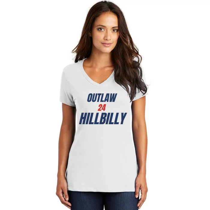 Outlaw Hillbilly 24 Women's V-Neck T-Shirt