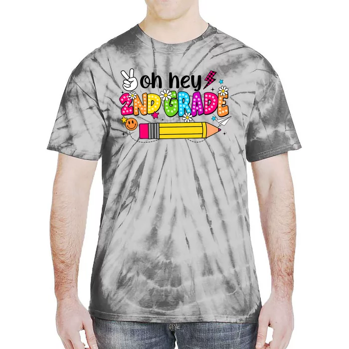 Oh Hey 2nd Grade Back To School Students Teachers Groovy Tie-Dye T-Shirt