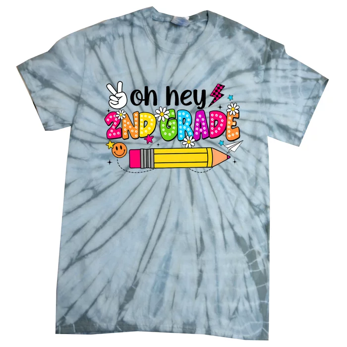 Oh Hey 2nd Grade Back To School Students Teachers Groovy Tie-Dye T-Shirt