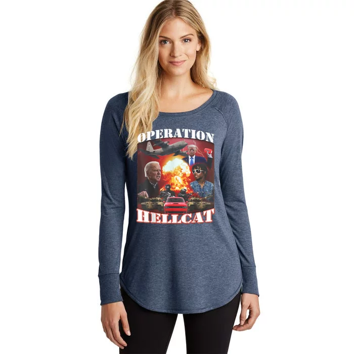 Operation Hellcat, Anti Biden Proud Ultra Maga King 2024 Women's Perfect Tri Tunic Long Sleeve Shirt