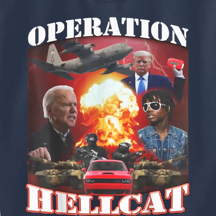 Operation Hellcat, Anti Biden Proud Ultra Maga King 2024 Kids Sweatshirt