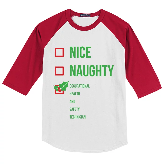 Occupational Health And Safety Technician Christmas Gift Funny Gift Kids Colorblock Raglan Jersey