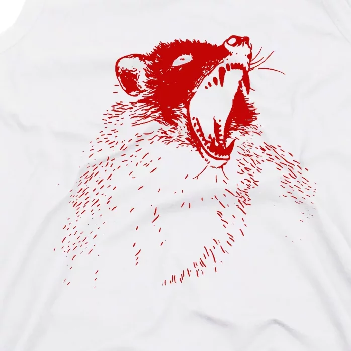 Opossum Hissing Black & Red Angry Possum Tank Top