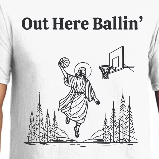 Out Here Ballin Jesus Pajama Set