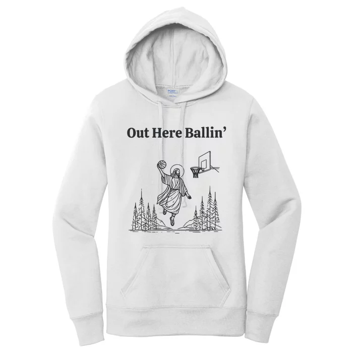 Out Here Ballin Jesus Women's Pullover Hoodie