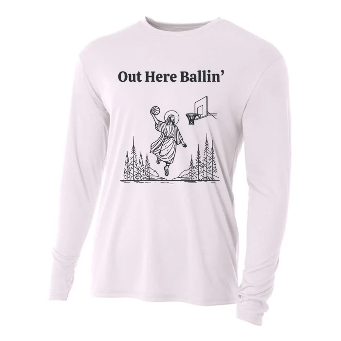 Out Here Ballin Jesus Cooling Performance Long Sleeve Crew