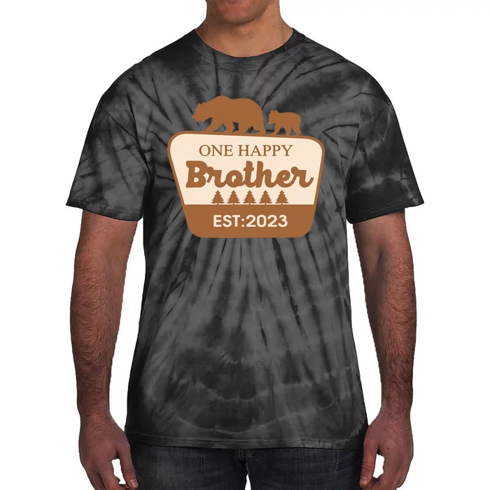 One Happy Brother Happy Camper Matching Family Birthday Tie-Dye T-Shirt