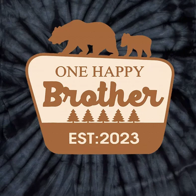 One Happy Brother Happy Camper Matching Family Birthday Tie-Dye T-Shirt