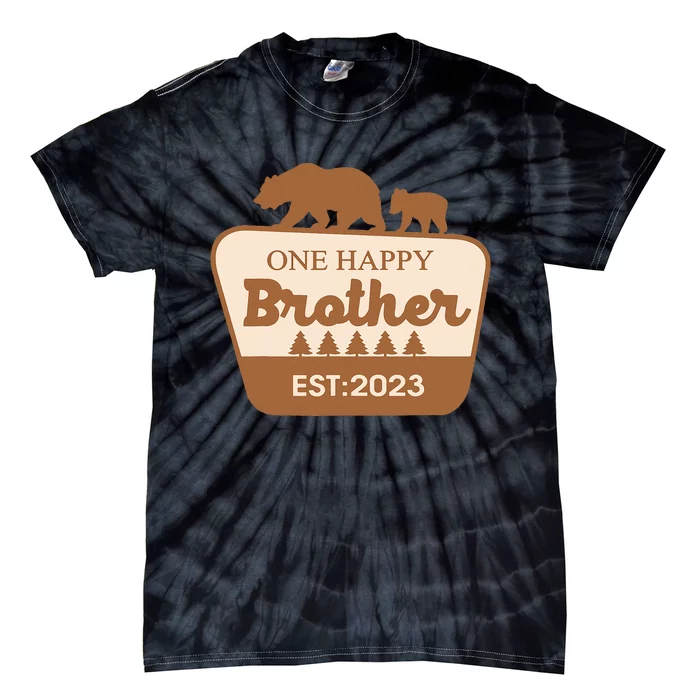 One Happy Brother Happy Camper Matching Family Birthday Tie-Dye T-Shirt