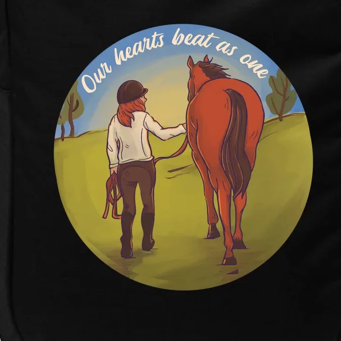 Our Heats Beat As One Horse Lover Impact Tech Backpack