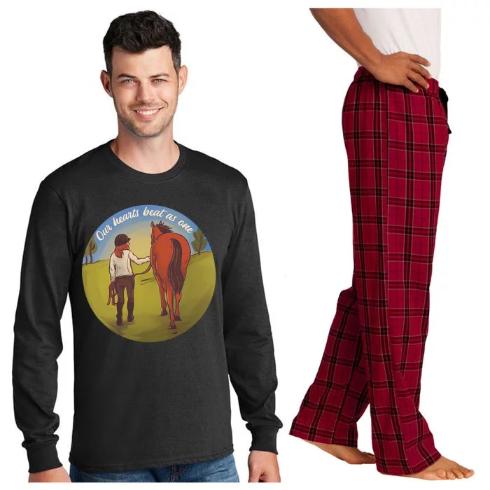 Our Heats Beat As One Horse Lover Long Sleeve Pajama Set