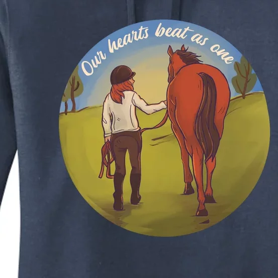 Our Heats Beat As One Horse Lover Women's Pullover Hoodie