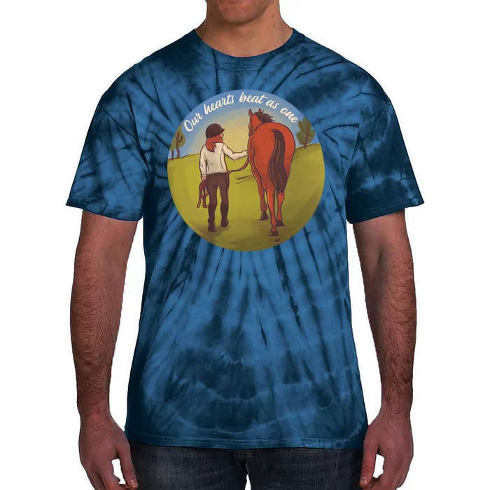 Our Heats Beat As One Horse Lover Tie-Dye T-Shirt