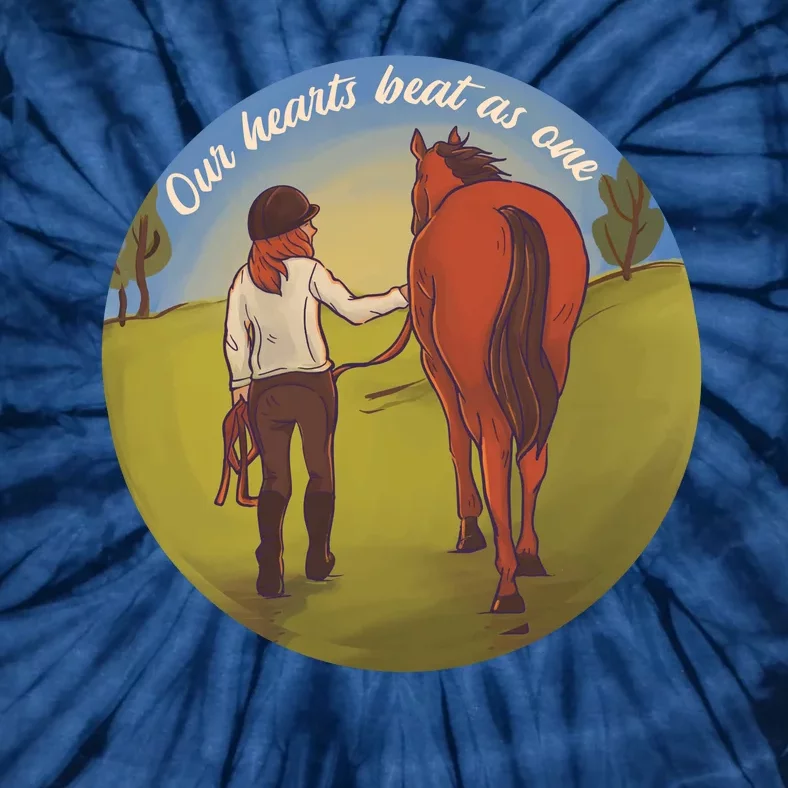 Our Heats Beat As One Horse Lover Tie-Dye T-Shirt