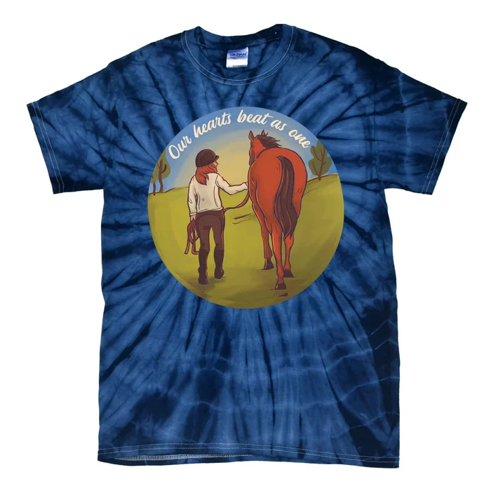 Our Heats Beat As One Horse Lover Tie-Dye T-Shirt