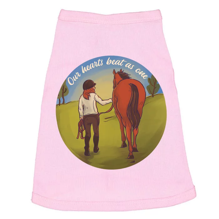 Our Heats Beat As One Horse Lover Doggie Tank