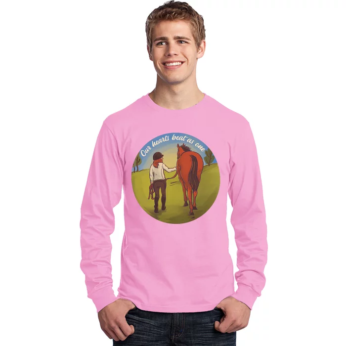 Our Heats Beat As One Horse Lover Long Sleeve Shirt