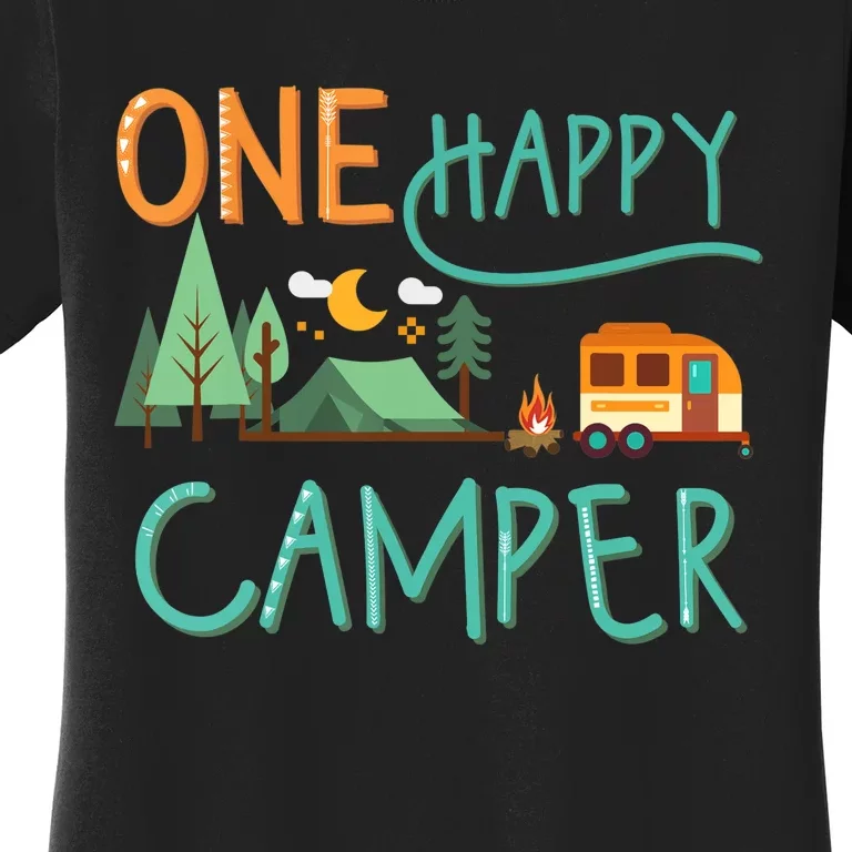 one happy camper first birthday design, Camping Matching Women's T-Shirt