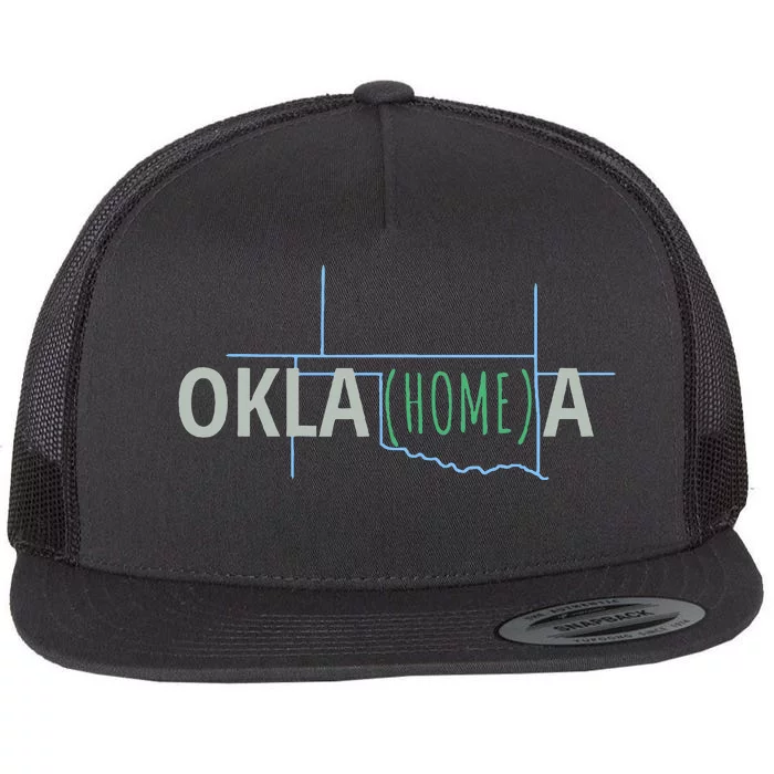 Oklahoma Home Cute Oklahomea Okc Flat Bill Trucker Hat