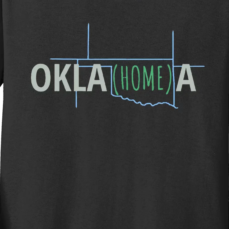 Oklahoma Home Cute Oklahomea Okc Kids Long Sleeve Shirt