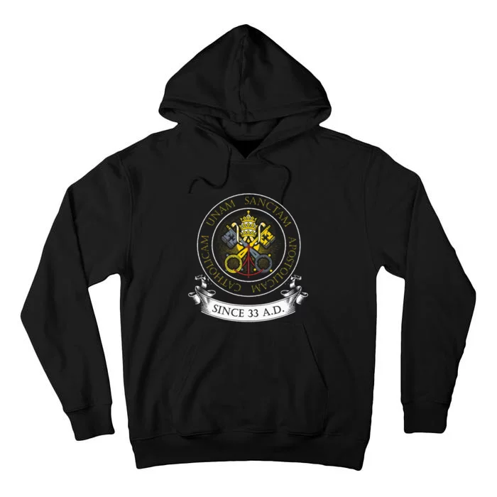 One Holy Catholic & Apostolic Church Catholic Latin Tall Hoodie