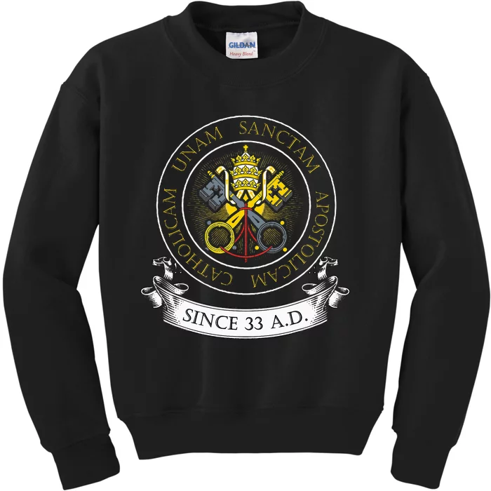 One Holy Catholic & Apostolic Church Catholic Latin Kids Sweatshirt