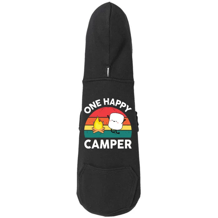 One Happy Camper Baby Girl Cute Marshmallow Camping Doggie 3-End Fleece Hoodie