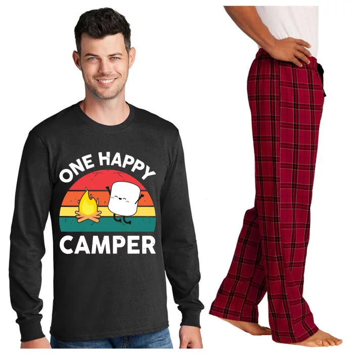 One Happy Camper Baby Girl Cute Marshmallow Camping Long Sleeve Pajama Set