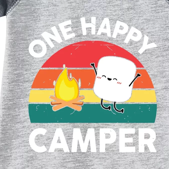 One Happy Camper Baby Girl Cute Marshmallow Camping Infant Baby Jersey Bodysuit