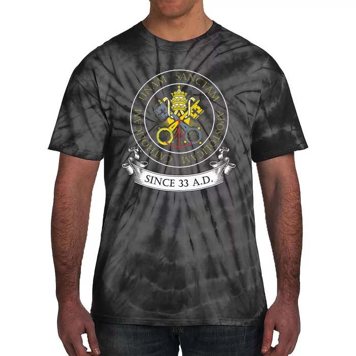 One Holy Catholic & Apostolic Church Catholic Latin Tie-Dye T-Shirt