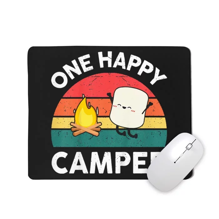 One Happy Camper Baby Cute Marshmallow Camping Mousepad