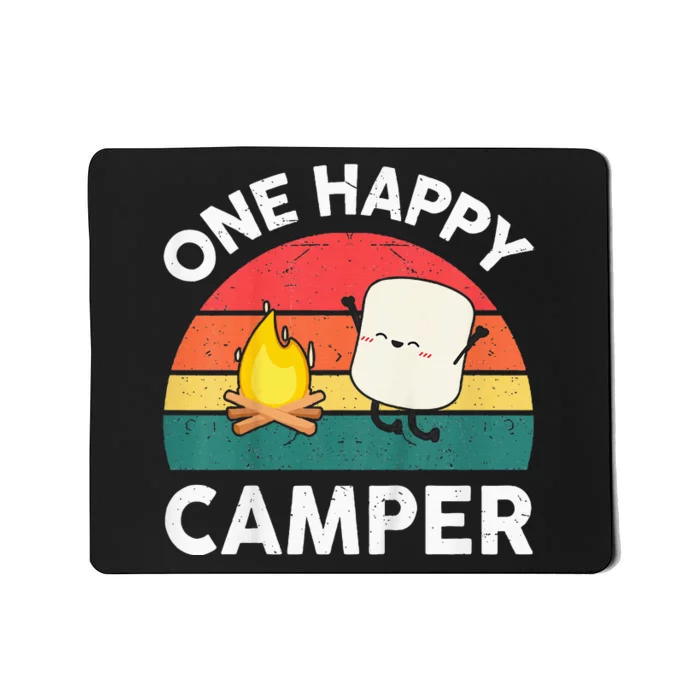 One Happy Camper Baby Cute Marshmallow Camping Mousepad