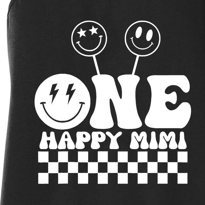 One Happy Dude 1st Birthday One Cool Mimi Family Matching Women's Racerback Tank