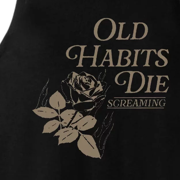 Old Habits Die Screaming Ladies Tri-Blend Wicking Tank