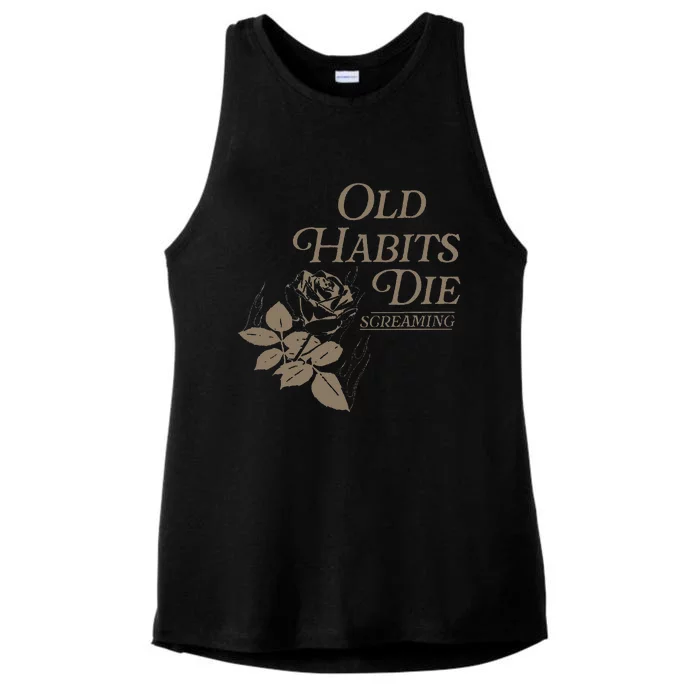 Old Habits Die Screaming Ladies Tri-Blend Wicking Tank