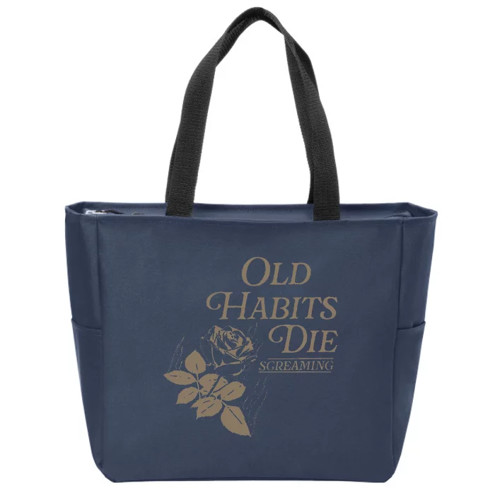 Old Habits Die Screaming Zip Tote Bag