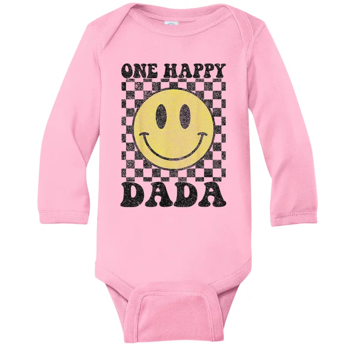 One Happy Dude Dada 1st Birthday Family Matching Baby Long Sleeve Bodysuit